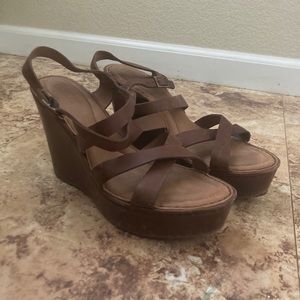 BORN: Wedge Ankle Strap Sandals